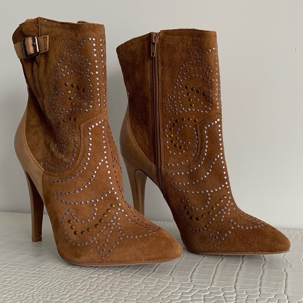 Studded Caramel coloured boots